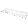 Image de Sauvic 90855 Séchoir à Linge Extensible Inoxydable avec 10 Barres en Aluminium 100 x 13,5 x 26,5 cm