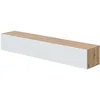 Image de Habitdesign Modèle Kaway Meuble TV de salle à manger Couleur chêne « Nodi » et Blanc « Artik » 35 x 180 x 28 cm