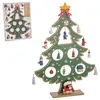 Image de BigBuy Christmas Décoration de Noël Multicolore Bois MDF Arbre de Noël 26 cm