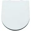 Image de Gala Marina   Abattant WC avec couvercle et siège fixe   Forme ovale   Kit de fixation inclus   Charnières en acier inoxydable   Couleur blanc   Compatible modèles antérieurs à 2007