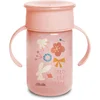 Image de Suavinex, Tasse d'Apprentissage avec Disque Anti-Fuite, Magic Cup Rebord Antifuite 360°, à partir de 12 Mois, Anses Amovibles, avec Couvercle hygiénique, 340 ml, Forêt Rose