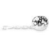Image de Suavinex Attache-Sucette, Attache Tétine, Effet Argenté Brillant, Plaque Circulaire, Accroche Tétine Bijou Fox Gris