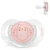Image de Suavinex, Sucette 0-6 Mois. Tétine Symétrique SX Pro en Silicone. Tétine plus Plate et Flexible, Réversible. Bonhomia, Rose
