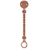 Image de Suavinex, Attache Tétine en Silicone, Attache Sucette avec Une Seule Pièce en Silicone, pour Bébés +0 Mois, Colour Essence, Orange Sunset