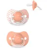 Image de Suavinex Lot 2 Sucettes pour Bébé +18 Mois Tétine Symétrique SX Pro en Silicone Tétine plus Plate et Flexible Réversible Respecte le Développement Buccodentaire Dreams Rose