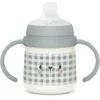 Image de Suavinex, Tasse Apprentissage Bébé, Biberon avec Poignées, Brillent dans le Noir, avec Bec Anti-fuites en Silicone, avec Valve Anti-Colique, pour Bébés +6 Mois, Idéal Nuit, 150 ml, Bleu