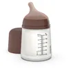 Image de Suavinex, Biberon Anti Colique Zero Zero, avec Tétine Spécial Allaitement (A), pour Bébés +0 Mois, Biberon Nouveau-né, Idéal pour l'Allaitement Mixte, Tétine Imitant le Sein, 180 ml, Deep