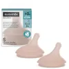 Image de Suavinex, Lot de 2 Tetines pour Biberon Anti Colique Zero Zero. Débit Lent (S), Débit Lent, Laisse Passer Peu de Liquide, Idéal Premiers Jours, Tétine pour Biberon Zero Zero, en Silicone, +0 M, Deep