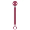 Image de Suavinex, Attache Tétine en Silicone, Attache-Sucette avec Ruban Plat et Souple, pour Bébés +0 Mois, Clip avec Plaque en Soft-Silicone, pour la Sucette Wonder, Magenta