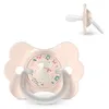 Image de Suavinex, Sucette Bébé 0/6 Mois et Nouveau-nés, Tétine Symétrique SX Pro en Silicone, Réversible, Plate et Flexible, Respecte le Développement Buccodentaire, avec Anneau, Wonderland Rose