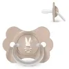 Image de Suavinex, Sucette Bébé 0/6 Mois et Nouveau-nés, Tétine Symétrique SX Pro en Silicone, Réversible, Plate et Flexible, Respecte le Développement Buccodentaire, avec Anneau, Wonderland Beige