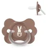 Image de Suavinex, Sucette Bébé 6/18 Mois, Tétine Symétrique SX Pro en Silicone, Réversible, Plate et Flexible, Respecte le Développement Buccodentaire, avec Anneau, Évite les Irritations, Wonderland Marron