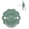 Image de Suavinex, Sucette Bébé 6/18 Mois, Tétine Symétrique SX Pro en Silicone, Réversible, Plate et Flexible, Respecte le Développement Buccodentaire, Forme Ronde avec Anneau, Wonder Vert Uni