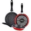 Image de Magefesa K2 rouge - Lot de 3 poêles 20/24/28 cm
