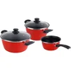 Image de Desconocido Mgefesa Grana Enamelled Steel Battery with Non-Stick Reinforced Bilayer, Red, 51 x 30 x 52 cm