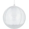 Image de Boule Plastique Transparente pour accrocher 2 Parties de diamètre 8 cm.