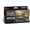 Image de Vallejo Set de Peinture Acrylique WWII American Armour & Infantry - 6 Couleurs Mate 18 Ml pour Peindre l'Armée Américaine de la Seconde Guerre Mondiale