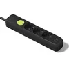 Image de FAMATEL   Multiprise 3 Prises + 2 Prises USB + Interrupteur | Câble de 1,5 m | avec TT | 16 A | 250 V | Noir | Prise USB à Charge Rapide | Protection surtenue
