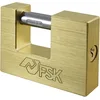 Image de Ferrestock FSKCAN190B Cadenas de sécurité rectangulaire de 90 x 60 x 36, fabriqué en laiton massif de haute qualité avec manille en acier trempé, avec 2 clés, idéal pour abris de jardin, armoires