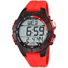 Image de Calypso Montre Digitale Sport Homme Caoutchouc Rouge - 10 ATM, Date, Chronographe, Double Fuseau, Lumière, Alarme, 12/24 h - K5607/5 Color Splash