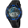 Image de Calypso Montre Digitale Sport Homme Caoutchouc Noir - 10 ATM, Date, Chronographe, Double Fuseau, Lumière, Alarme, 12/24 h - K5625/2 Flash Time