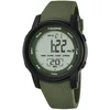 Image de Calypso Montre Digitale Homme en Caoutchouc Vert Montre Sport Homme | Étanche 10 ATM Date et Calendrier, Chronographe, Double Fuseau Hor., Éclairage, Alarme, 12 et 24 Heures K5698/4 Color Splash
