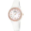 Image de Calypso Montre Femme Analogique - Caoutchouc Blanc - Mouvement Quartz - Verre Résistant - Étanche 10 ATM - Trendy - K5567/B