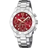 Image de Festina Montre Femme Analogique Acier Inoxydable 316L Argenté - Quartz Chronographe - Verre minéral Haute résistance - Étanche 10 ATM F20603/2 - Boyfriend Collection