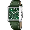 Image de Festina Montre Homme Analogique avec Bracelet en Cuir Vert - Mouvement Quartz - Chronographe - Verre Minéral Haute Résistance - Étanche 5 ATM - Élégante F20636/3 on The Square
