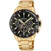 Image de Festina Montre Homme Analogique en Acier Inoxydable 316L Doré - Mouvement Quartz - Chronographe - Calendrier - Verre Minéral Résistant - Étanche 10 ATM F20634/5 Timeless Chronograph