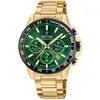 Image de Festina Montre Homme Analogique en Acier Inoxydable 316L Doré - Mouvement Quartz - Chronographe - Calendrier - Verre Minéral Résistant - Étanche 10 ATM F20634/4 Timeless Chronograph