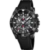 Image de LOTUS Montre Homme Analogique Caoutchouc Noir - Quartz - Chronographe - Calendrier - Verre Minéral Résistant - Étanche 10 ATM 18945/6 Vortex