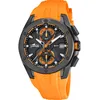 Image de LOTUS Montre Homme Analogique Caoutchouc Orange - Quartz - Chronographe - Calendrier - Verre Minéral Résistant - Étanche 10 ATM 18943/3 Vortex