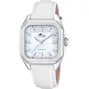 Image de LOTUS Montre Femme Analogique Cuir Blanc - Mouvement Quartz - Verre minéral Haute résistance - Étanche 5 ATM - Élégante, Classique et Vintage 18968/2 - Square Series