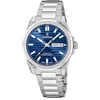 Image de Festina Swiss Made Montre Homme Analogique - Acier Inoxydable 316L Argenté - Quartz - Calendrier - Verre Saphir Résistant - Étanche 10 ATM - F20073/3 Classic Steel