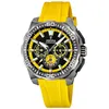 Image de Festina Montre Homme Analogique - Caoutchouc Jaune - Quartz - Chronographe - Calendrier - Verre Minéral Haute Résistance - Étanche 20 ATM - F20725/1 Chrono Bike