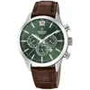 Image de Festina Montre Homme Analogique avec Bracelet en Cuir Marron - Mouvement Quartz - Chronographe - Calendrier - Verre Minéral Haute Résistance - Étanche 5 ATM - Élégante F20542/8 Timeless Chronograph