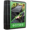 Image de VOUNOT® Toile de Paillage 2Mx10M Contre Les Mauvais Herbes en Fibres de Polypropylène Tissées Anti-UV 100 g/m2 Résistant Aux Déchirures avec Haute Stabilisation Bâche de Paillage Noir