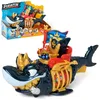 Image de PIRATIX Requin Roi Dents en Or - Requin articulé, avec Une Cage pour capturer Les Piratix Rival. Contient 1 Requin, 1 trésor Exclusif, 1 Piratix Exclusif et 1 Accessoire.