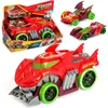 Image de T-Racers Mix'N Race Lanceur Squad Dragon Un Camion Dragon Qui se transforme en Lanceur.Comprend 2 Voitures T-Racers Exclusives, Zone de Lancement de véhicules et Une Zone pour Transporter 2 véhicules