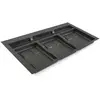 Image de Emuca - Base Recycle pour poubelles pour tiroir de Cuisine, 3 cavitès, Plastique Gris Anthracite, Plastique, 1 ut.