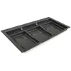 Image de Emuca - Base Recycle pour poubelles pour tiroir de cuisine, 3 cavitès, Plastique gris anthracite, Plastique, 1 ut.