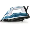Image de BLACK+DECKER BXIR2402E - Fer à repasser vapeur 2400W | Fonction pressing 140g / min | Semelle en acier inoxydable | Système anti-calcaire et anti-goutte | Blanc et bleu