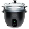 Image de BLACK+DECKER - Cuiseur à riz BXRC1800E 700 W | 1,8 L (jusqu'à 7 portions) | Cuisson et maintien au chaud | Revêtement antiadhésif | Verre doseur et spatule | Compatible lave-vaisselle | Noir