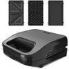 Image de BLACK+DECKER - Appareil 3-en-1 | 750 W | Plaques interchangeables (sandwich, grill, gaufrier) | Antiadhésif | Easy Eject | Chauffe rapide | Poignée froide | Rangement câble | Sans BPA | LED