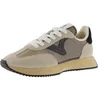 Image de Victoria Basket Basse Cosmos Nylon Métallisé & Pièces en Croûte De Cuir en Contraste & Semelle Crantée 1134111 pour Femme Beige 39