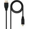 Image de NANOCABLE 10.15.3501 - Câble Micro HDMI vers HDMI V1.4, mâle-mâle, Noir, 0.8mts