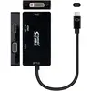 Image de NANOCABLE 10.16.4301-BK - Convertisseur USB-C vers VGA/DVI/HDMI 10cm Noir
