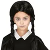 Image de FIESTAS GUIRCA Perruque noire avec tresses (taille unique) - Accessoire de déguisement pour Halloween et fêtes à thème - Idéal pour les déguisements de sorcière, de vampire et de personnages foncés