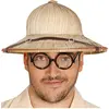 Image de FIESTAS GUIRCA | Chapeau Salacot en Paille Naturelle - Accessoire de Costume pour Fêtes Style Militaire et Années '40 - Idéal pour Adultes Unisexe au Carnaval et Halloween - Naturel